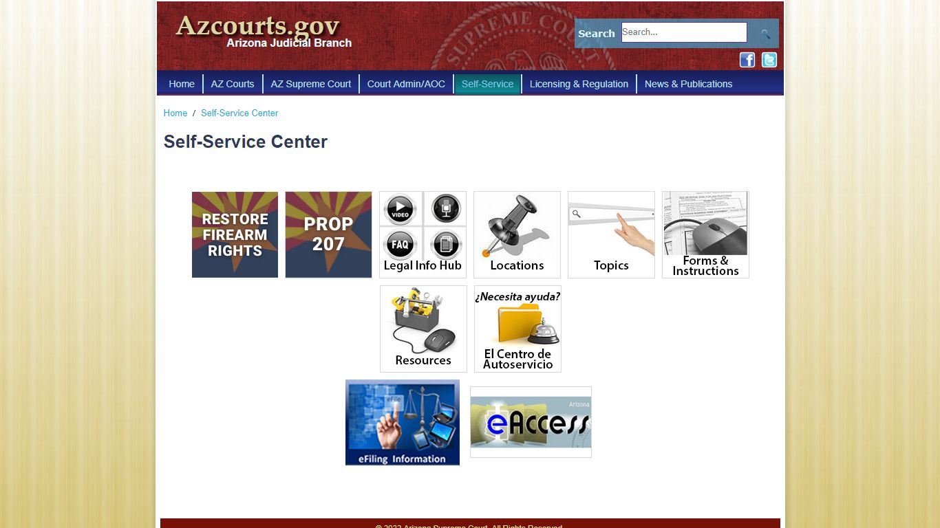 Self-Service Center Home - Arizona Judicial Branch